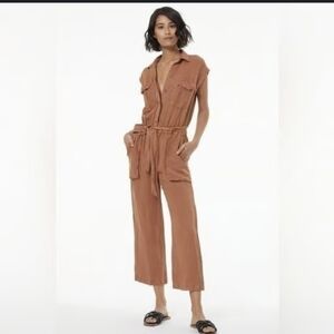 YFB Cuba Linen Jumpsuit Caramel